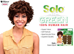 SOLO GREEN REMI  100% HUMAN HAIR OPRAH WAVE CURL https://www.alogorgeous.com