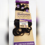 SOPRANO MALAYSIAN VIRGIN REMI  BUNDLE 100% HUMAN HAIR  NATURAL WAVE (Multy pack)